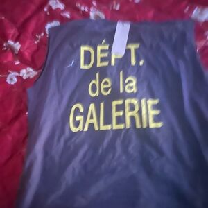 Gray Tank Top with Yellow Text